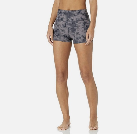 Women's Athletic Gray Tie-Dye Shorts - Picture 1 of 7